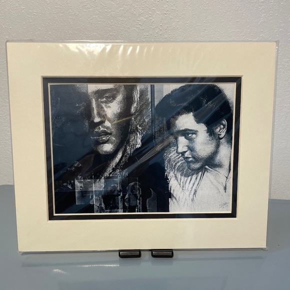 ELVIS IN Charcoal Reproduction Print by Haiyan - Picture 3 of 4